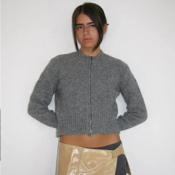 Paloma Wool | Sweaters | Paloma Wool Salimos Grey Zip Sweater Size